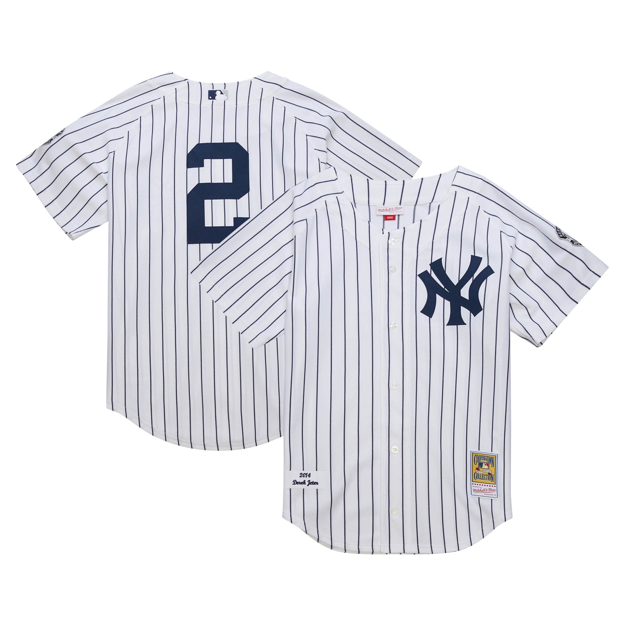 Derek Jeter New York Yankees M & N 2014 Cooperstown Collection Throwback Jersey - White | Stitched Baseball Jersey TJS0222