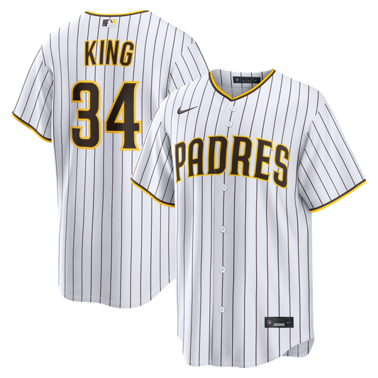 Michael King San Diego Padres Home Replica Jersey - White | Stitched Baseball Jersey TJS0109