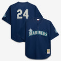 Seattle Mariners M & N Big & Tall Cooperstown Collection Mesh Batting Practice Jersey - Navy | Stitched Baseball Jersey TJS0202