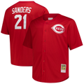 Deion Sanders Cincinnati Reds M & N Big & Tall Cooperstown Mesh Batting Practice Jersey - Red | Stitched Baseball Jersey TJS0184