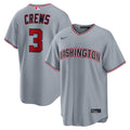 Dylan Crews Washington Nationals Road Replica Jersey - Gray | Stitched Baseball Jersey TJS0117