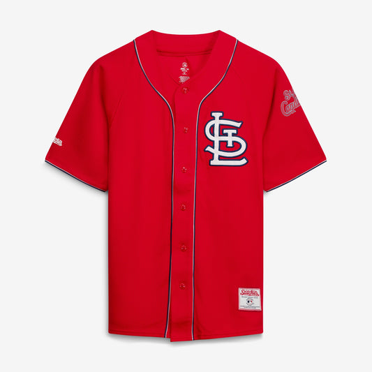 St. Louis Cardinals Stitches Team Color Full-Button Fashion Jersey - Red | Stitched Baseball Jersey TJS0172