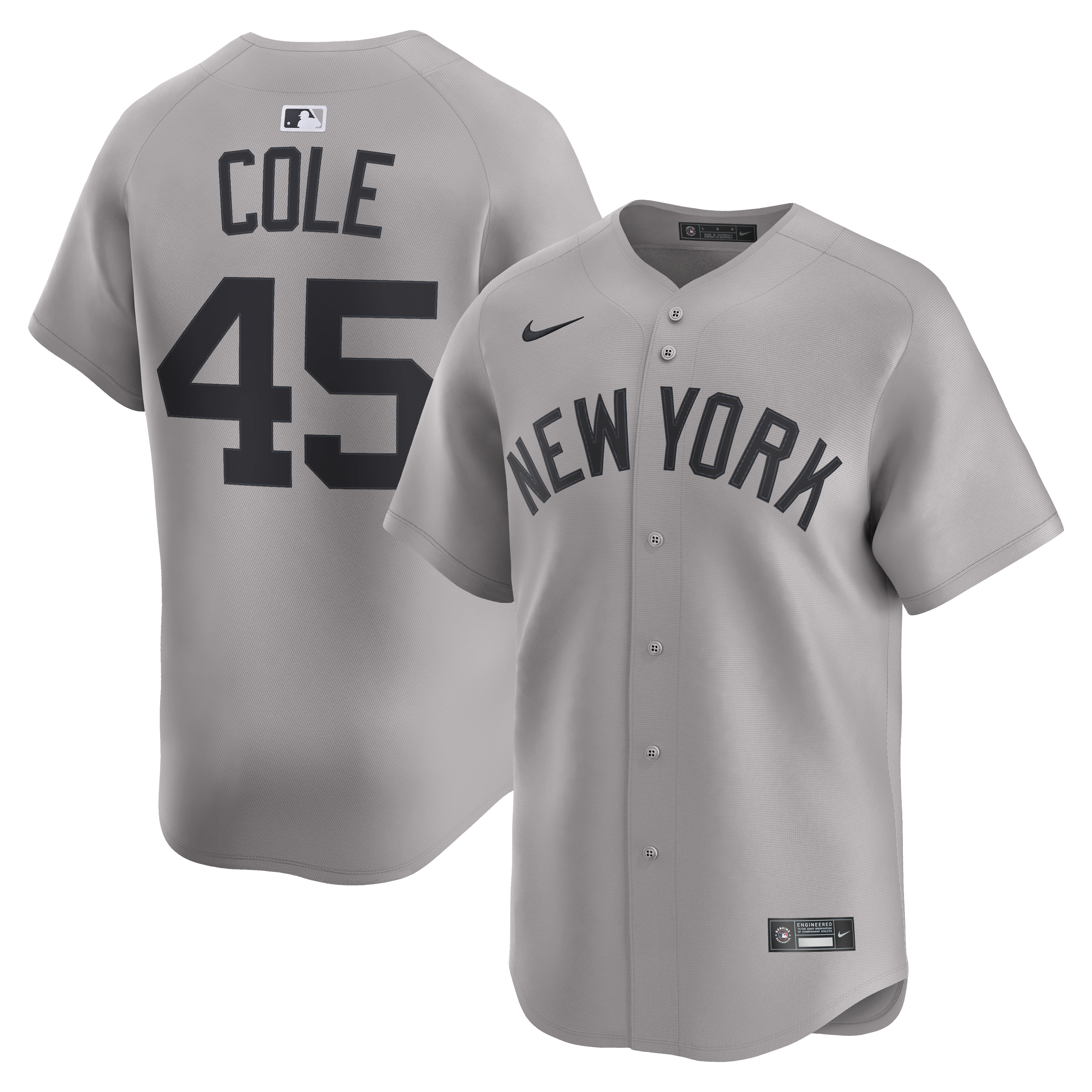 Gerrit Cole New York Yankees Road Limited Player Jersey - Gray | Stitched Baseball Jersey TJS0266