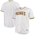 San Diego Padres Big & Tall Home Replica Team Jersey - White/Brown | Stitched Baseball Jersey TJS0274