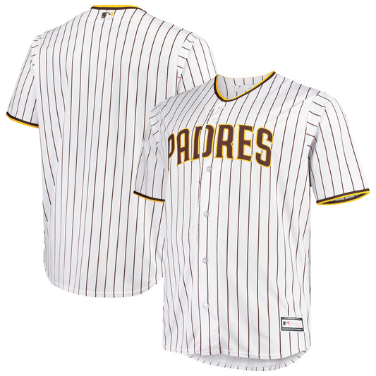 San Diego Padres Big & Tall Home Replica Team Jersey - White/Brown | Stitched Baseball Jersey TJS0274