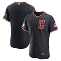 Cleveland Guardians Alternate Sponsor Patch Jersey - Navy | Stitched Baseball Jersey TJS0288