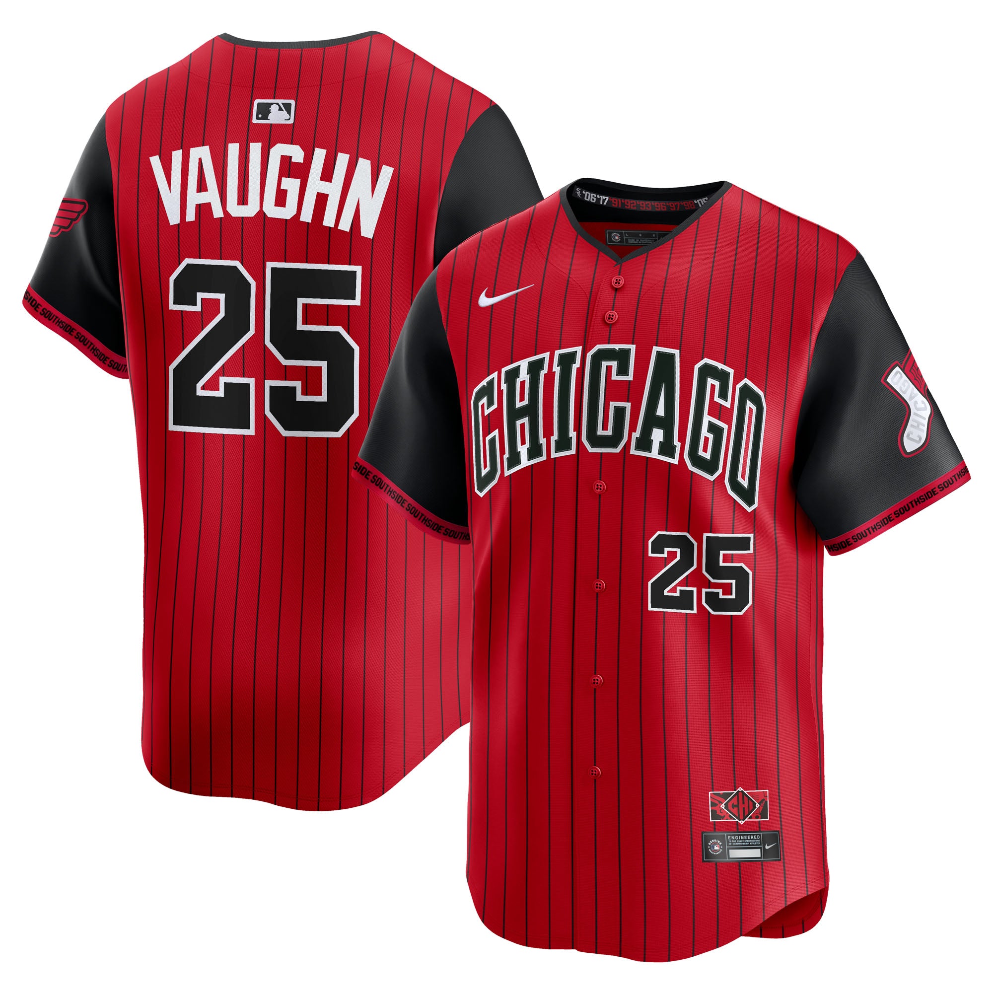 Andrew Vaughn Chicago White Sox 2025 City Connect Limited Player Jersey - Red/Black | Stitched Baseball Jersey TJS0132