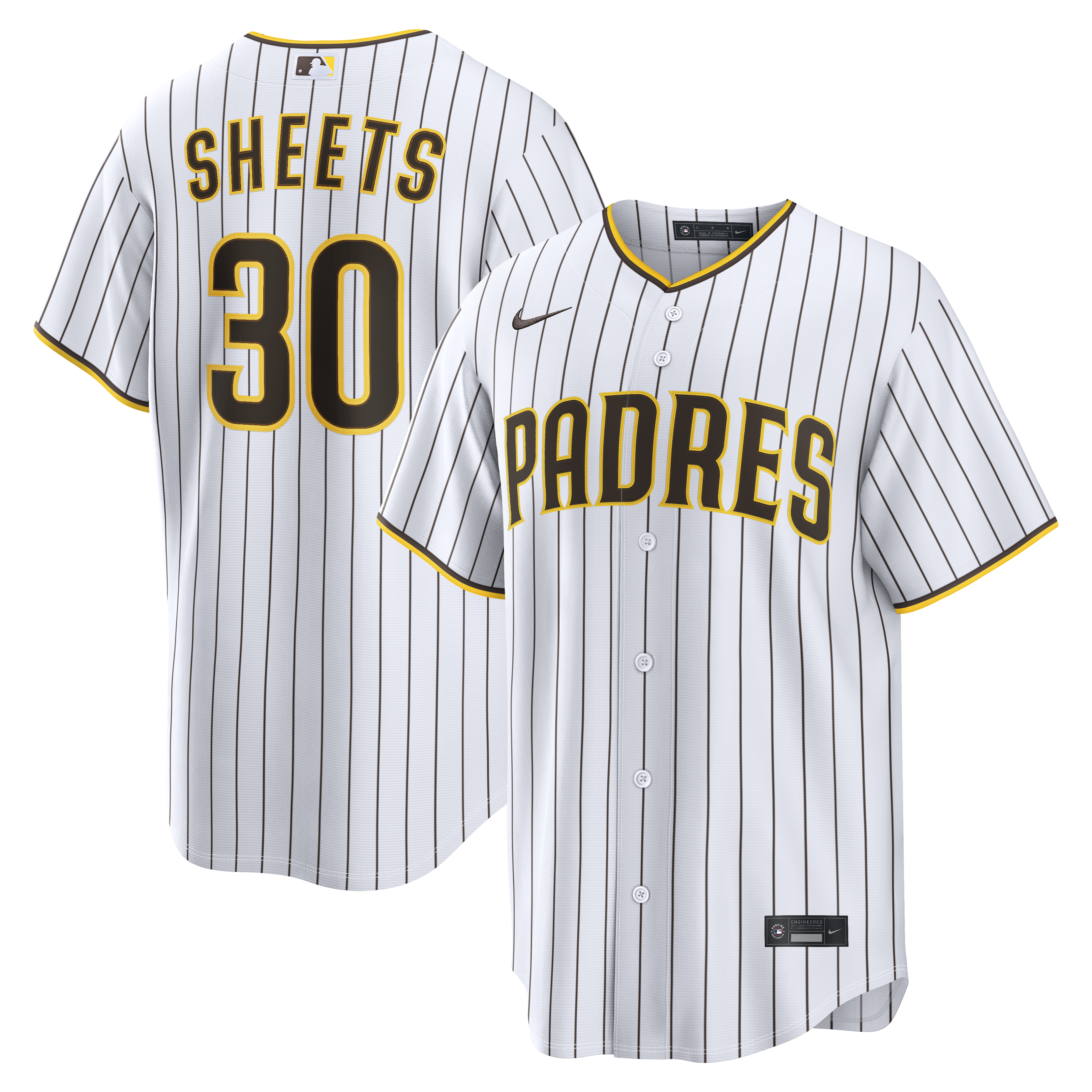 Gavin Sheets San Diego Padres Home Replica Jersey - White | Stitched Baseball Jersey TJS0133