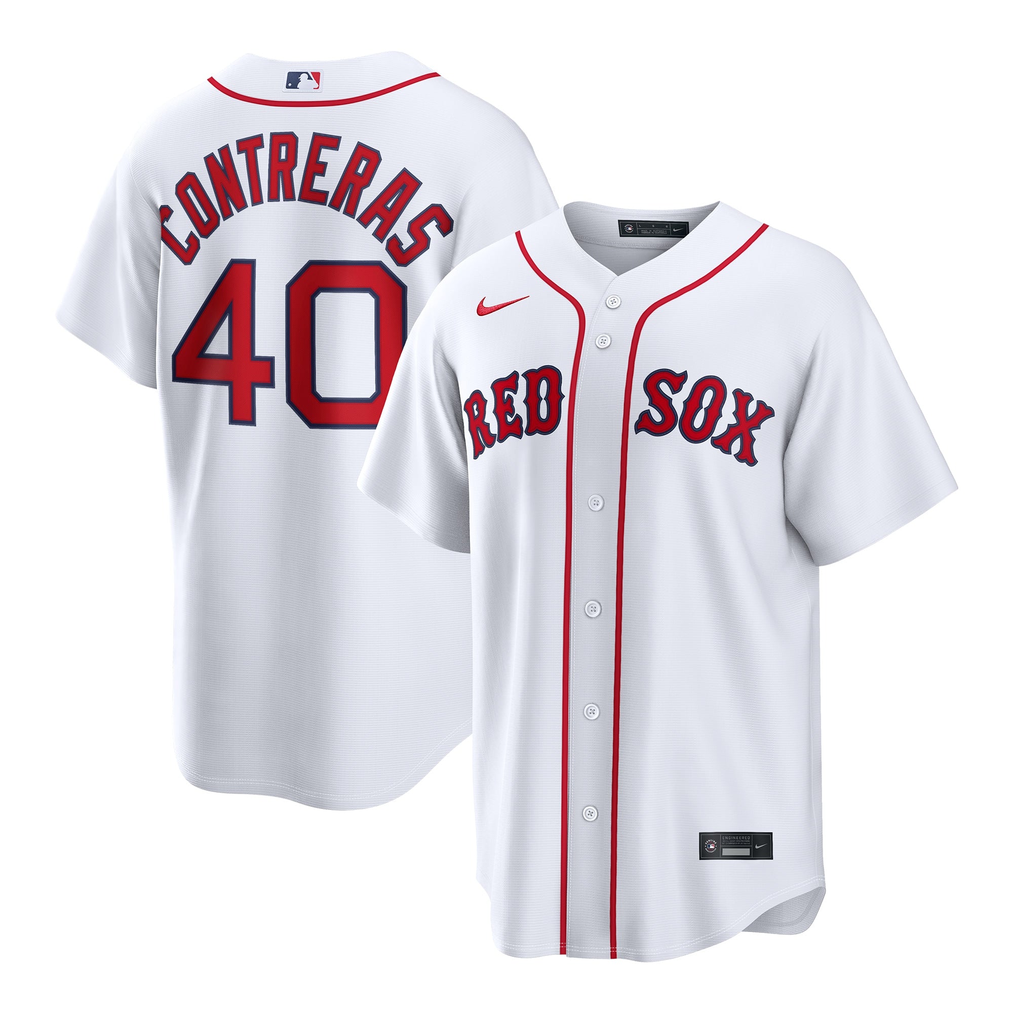 Willson Contreras Boston Red Sox Home Replica Jersey - White | Stitched Baseball Jersey TJS0261