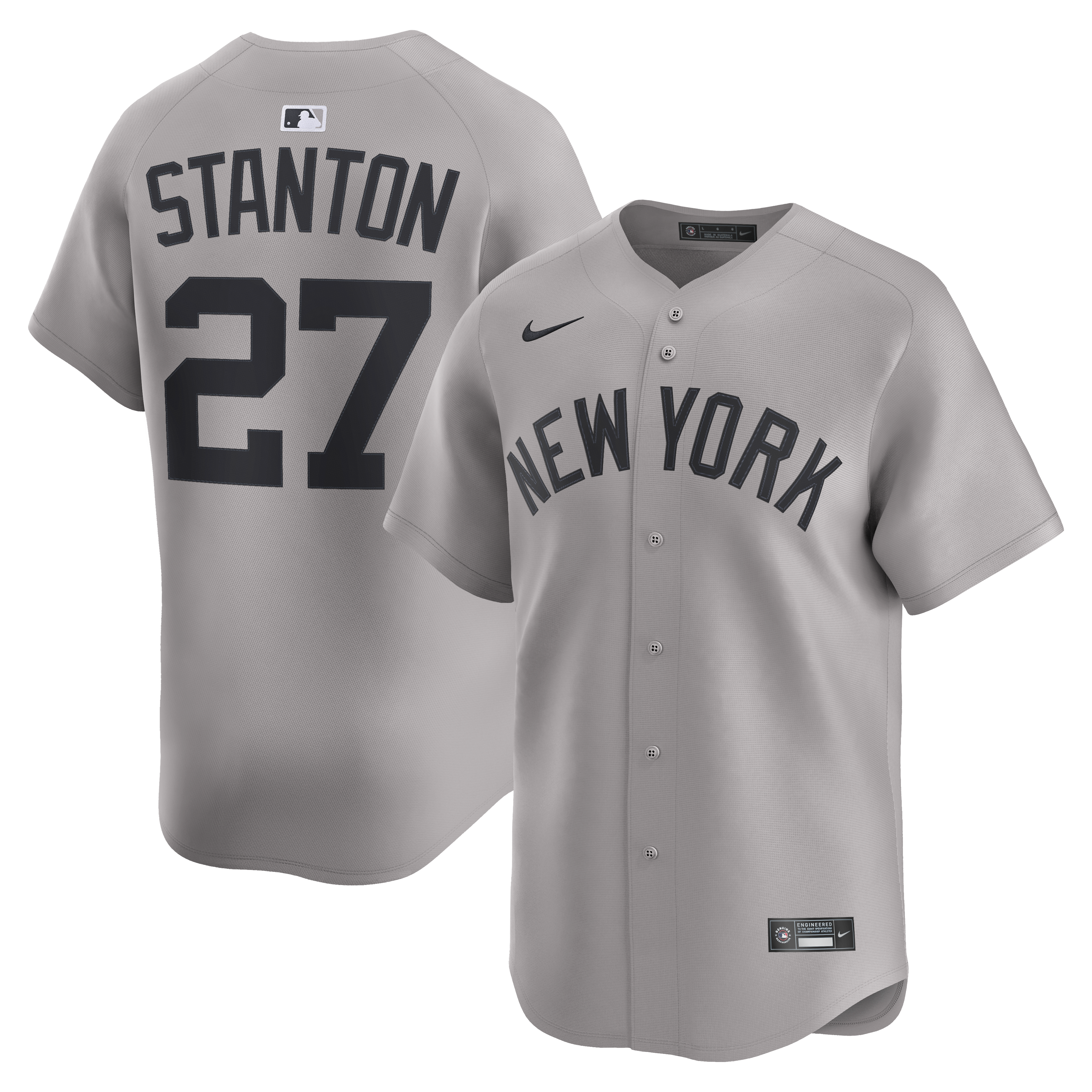 Giancarlo Stanton New York Yankees Road Limited Jersey - Gray | Stitched Baseball Jersey TJS0192