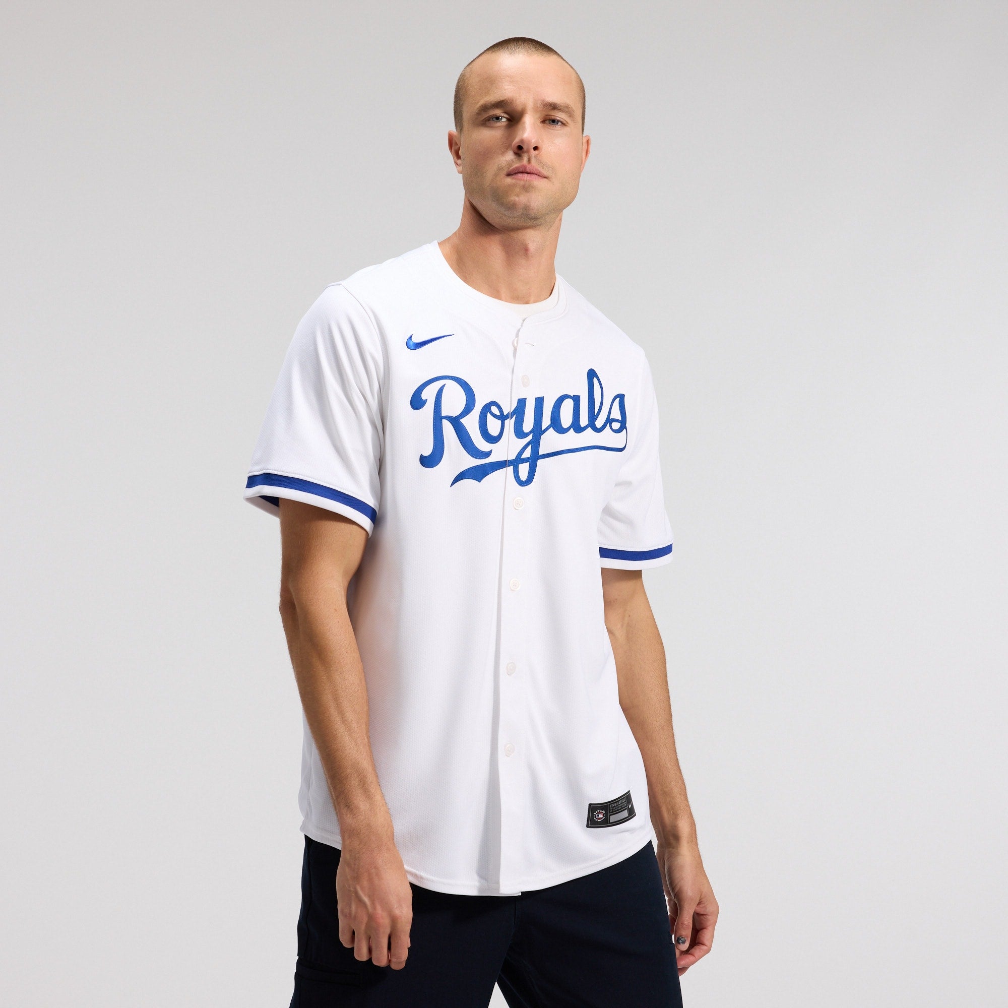Kansas City Royals Home Limited Jersey - White | Stitched Baseball Jersey TJS0211