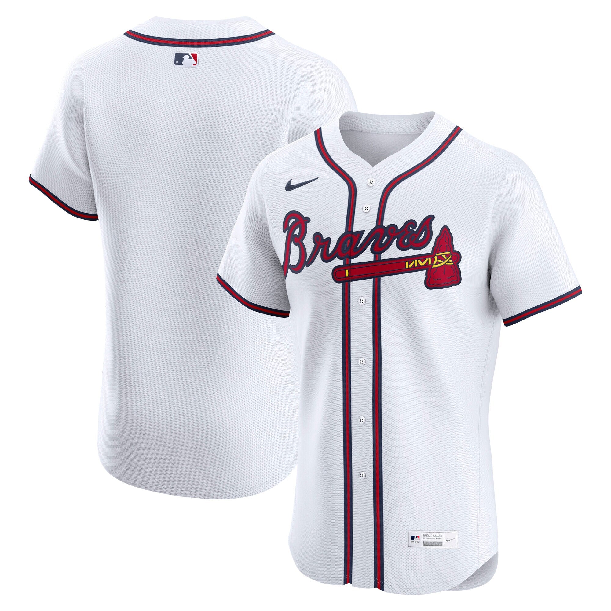 Atlanta Braves Home Elite Jersey - White | Stitched Baseball Jersey TJS0153