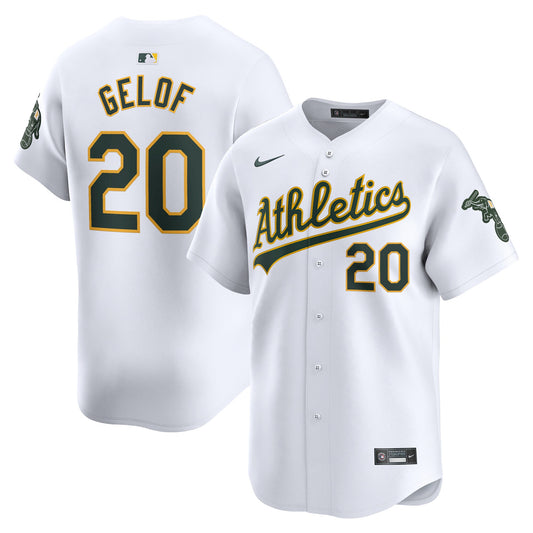 Zack Gelof Athletics Home Limited Player Jersey - White | Stitched Baseball Jersey TJS0264