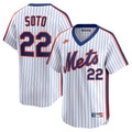 Juan Soto New York Mets Cooperstown Collection Limited 40th Anniversary Jersey - White | Stitched Baseball Jersey TJS0259