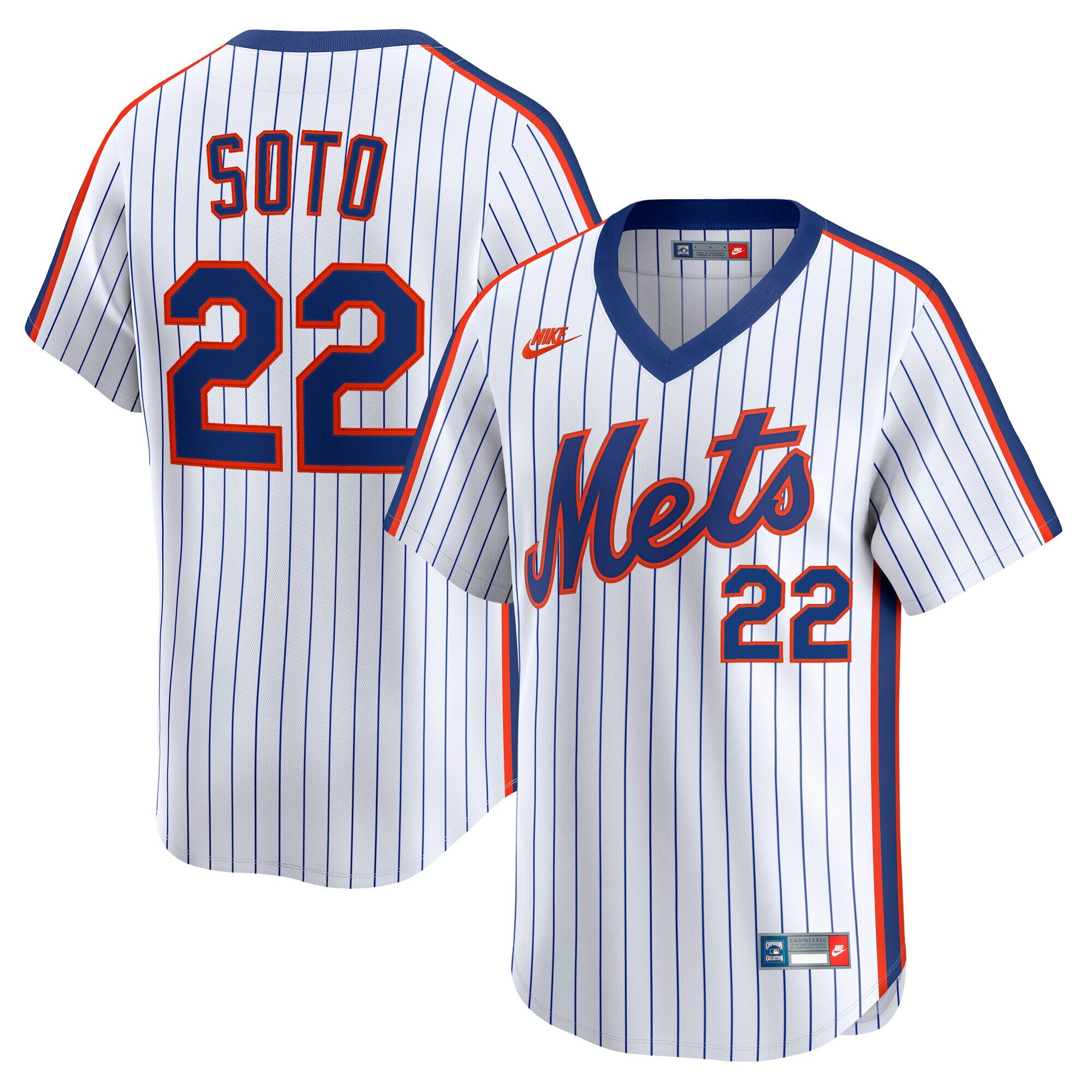 Juan Soto New York Mets Cooperstown Collection Limited 40th Anniversary Jersey - White | Stitched Baseball Jersey TJS0259