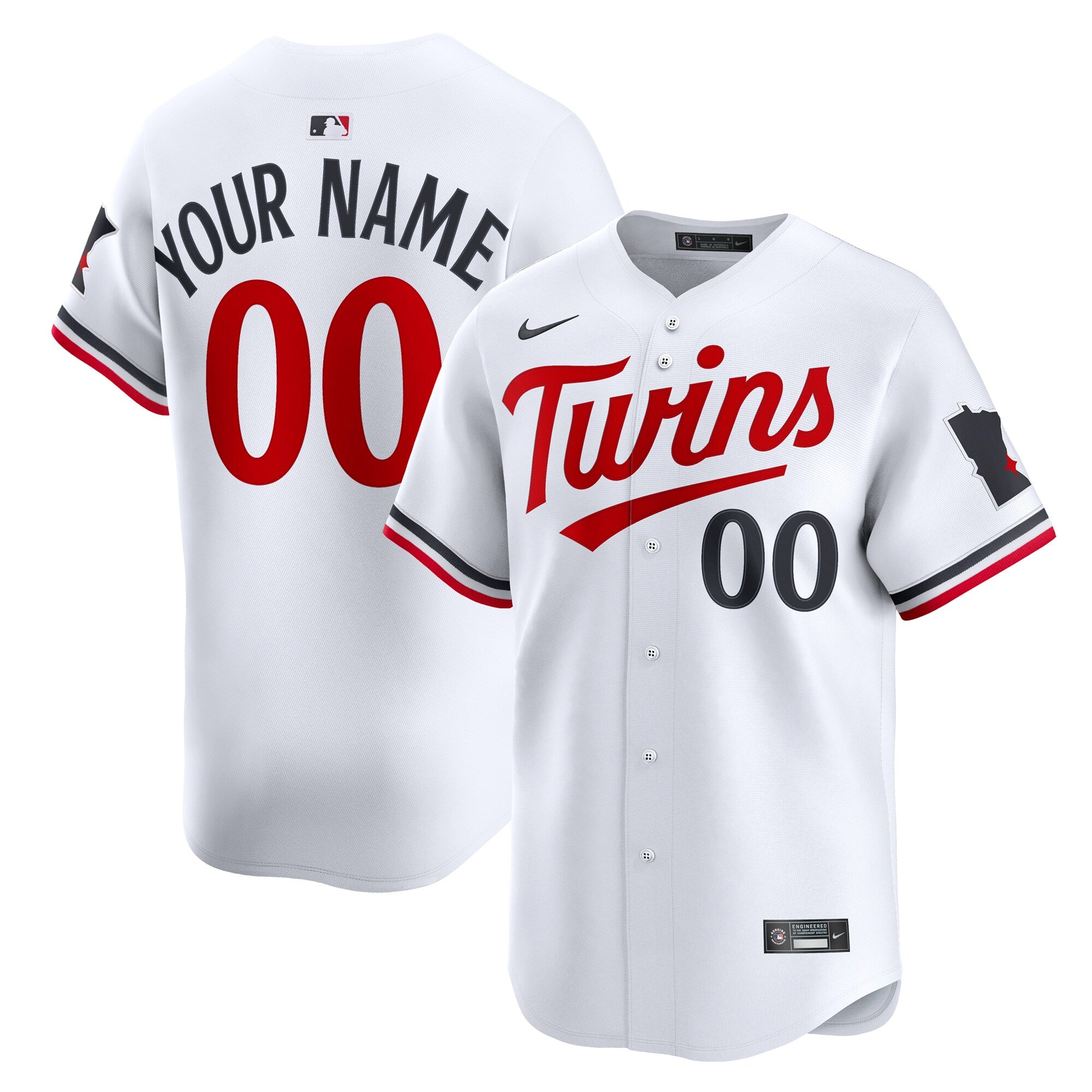 Minnesota Twins Home Limited Custom Jersey - White | Stitched Baseball Jersey TJS0265