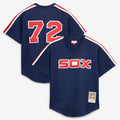 Carlton Fisk Chicago White Sox M & N Batting Practice Jersey - Navy | Stitched Baseball Jersey TJS0291