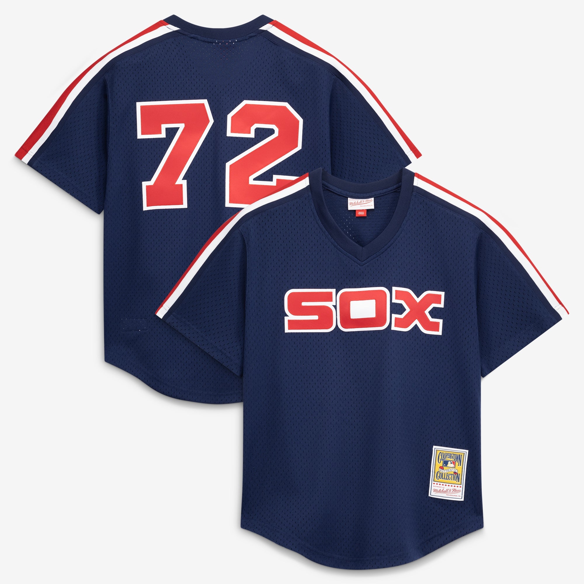 Carlton Fisk Chicago White Sox M & N Batting Practice Jersey - Navy | Stitched Baseball Jersey TJS0291