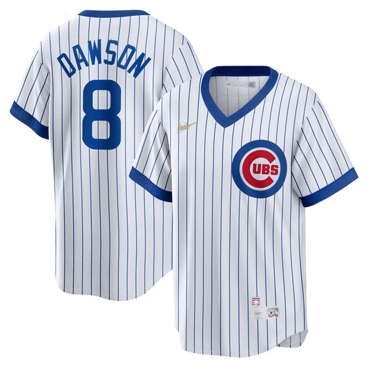 Andre Dawson Chicago Cubs Home Cooperstown Collection Player Jersey - White | Stitched Baseball Jersey TJS0218