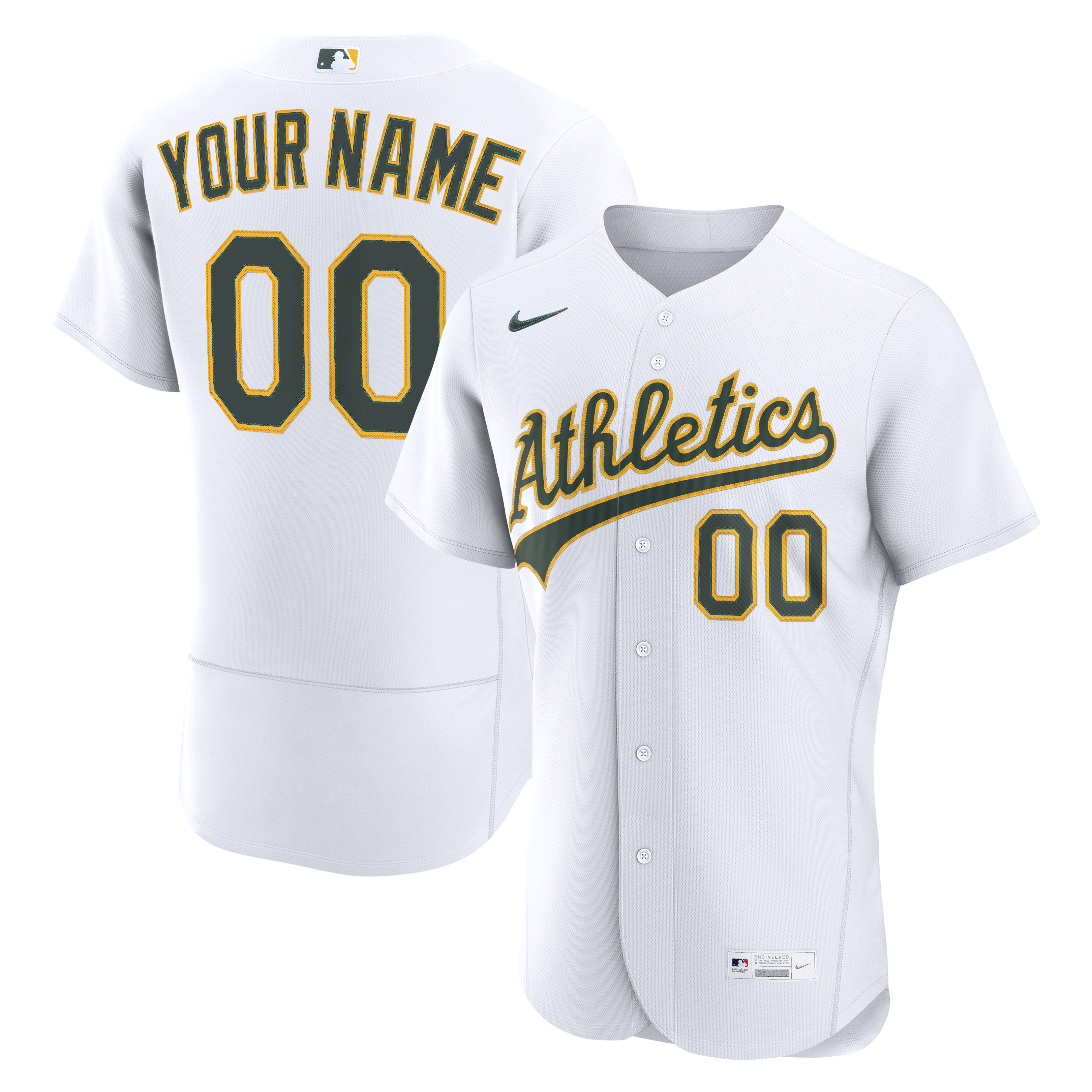 Athletics Home Custom Jersey - White | Stitched Baseball Jersey TJS0229