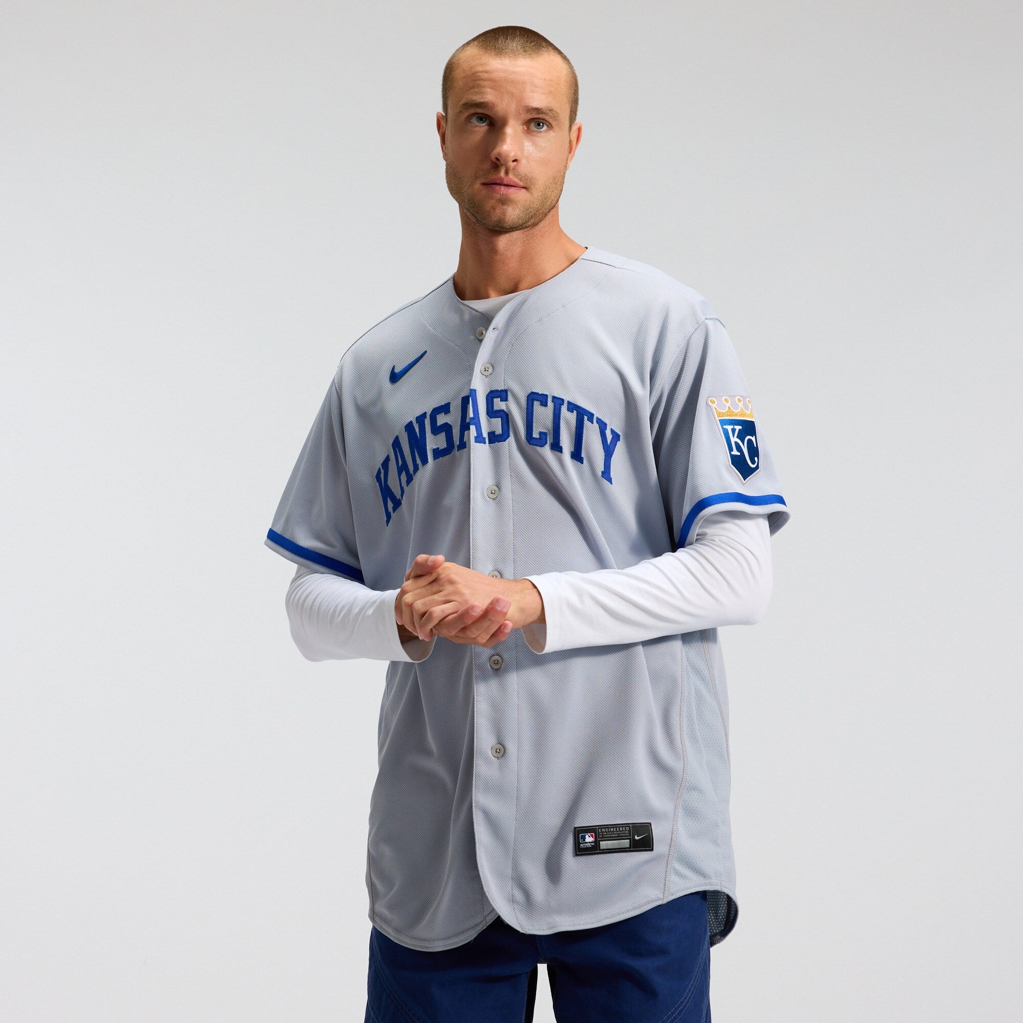 Kansas City Royals 2022 Road Jersey - Gray | Stitched Baseball Jersey TJS0272