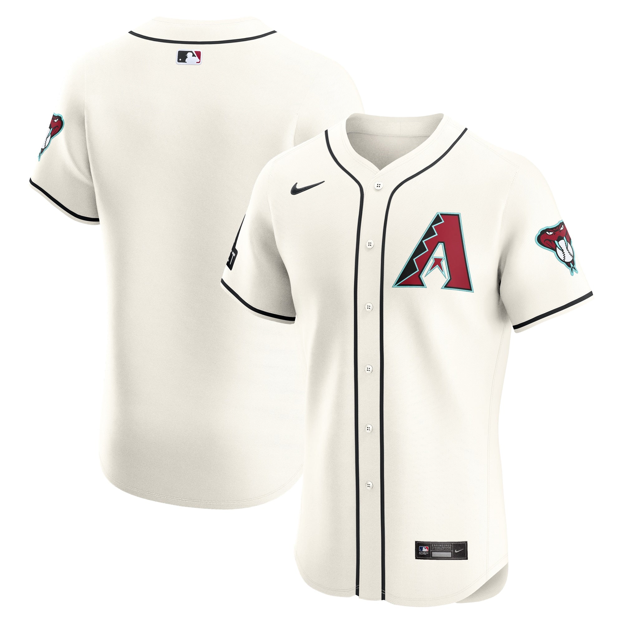 Arizona Diamondbacks Home Elite Patch Jersey - White | Stitched Baseball Jersey TJS0294
