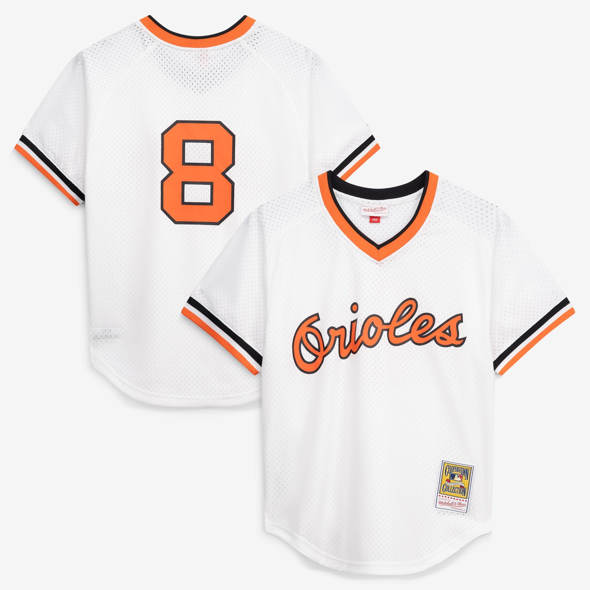 Cal Ripken Jr. Baltimore Orioles M & N Batting Practice Jersey - White | Stitched Baseball Jersey TJS0269