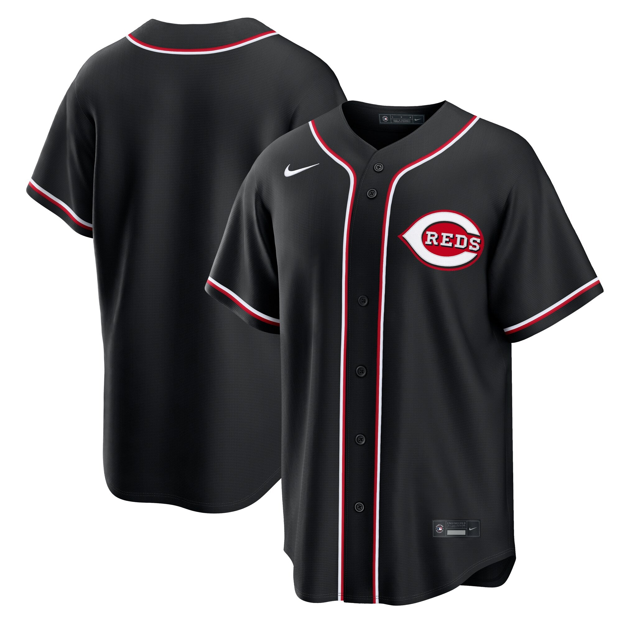 Cincinnati Reds Fashion Replica Black Out Jersey | Stitched Baseball Jersey TJS0101