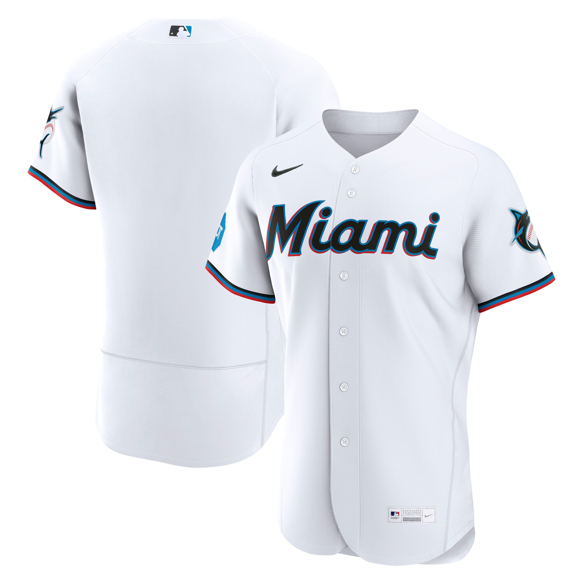 Miami Marlins Home Jersey - White | Stitched Baseball Jersey TJS0221