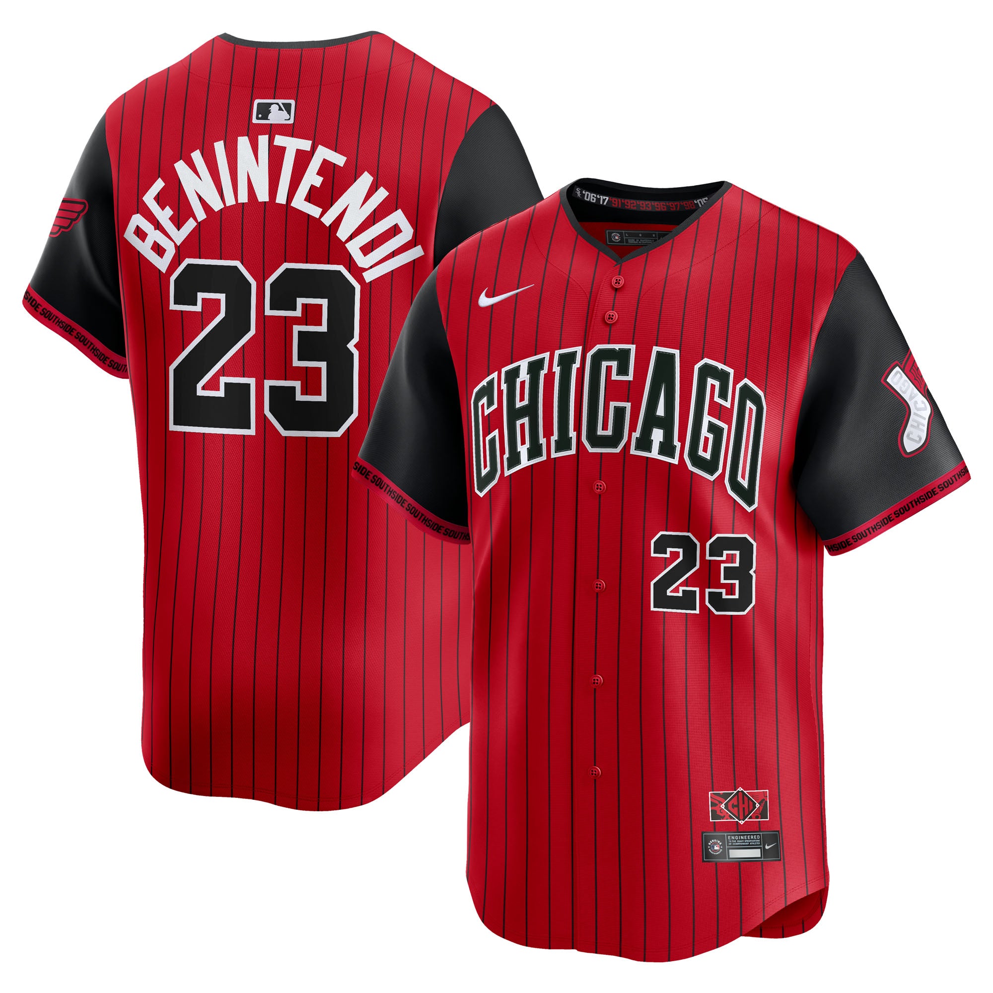 Andrew Benintendi Chicago White Sox 2025 City Connect Limited Player Jersey - Red/Black | Stitched Baseball Jersey TJS0472