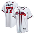 Joe Jim�nez Atlanta Braves Home Replica Player Jersey - White | Stitched Baseball Jersey TJS0429