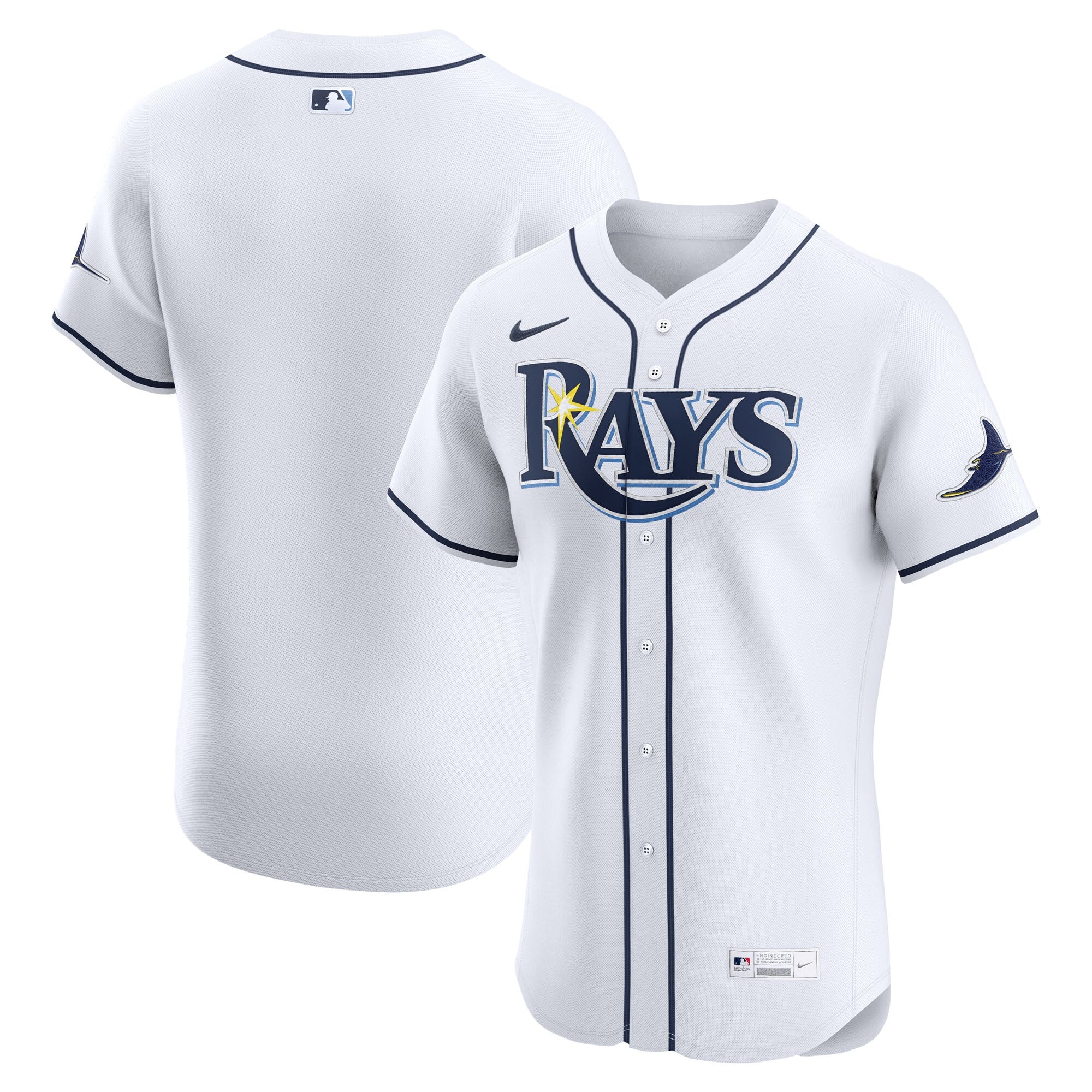 Tampa Bay Rays Home Elite Jersey - White | Stitched Baseball Jersey TJS0426