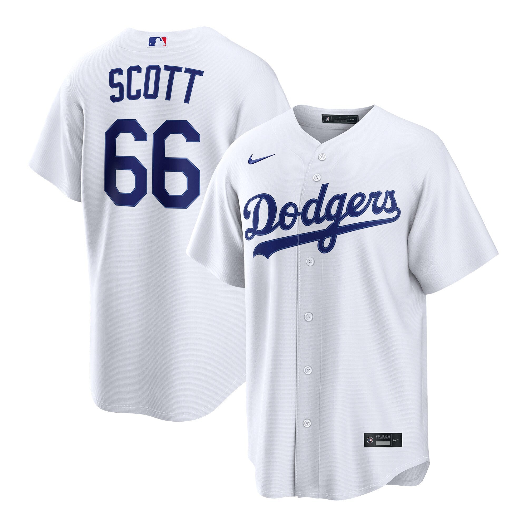 Tanner Scott Los Angeles Dodgers Home Replica Jersey - White | Stitched Baseball Jersey TJS0329