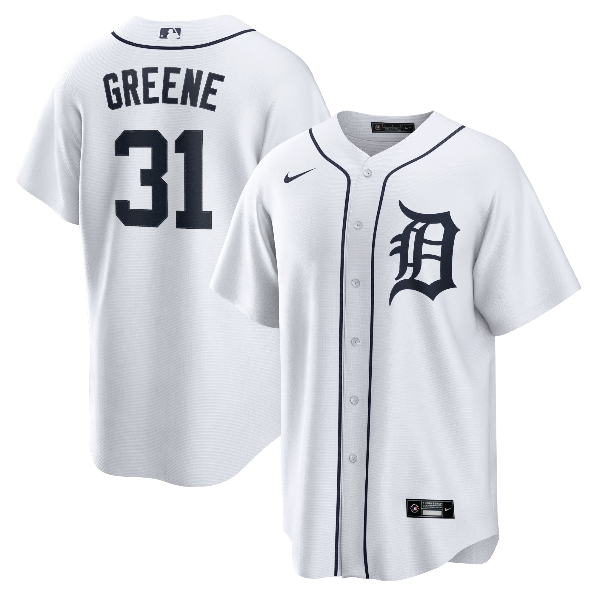 Riley Greene Detroit Tigers Replica Player Jersey - White | Stitched Baseball Jersey TJS0400