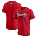 Atlanta Braves Alternate Elite Jersey - Red | Stitched Baseball Jersey TJS0357
