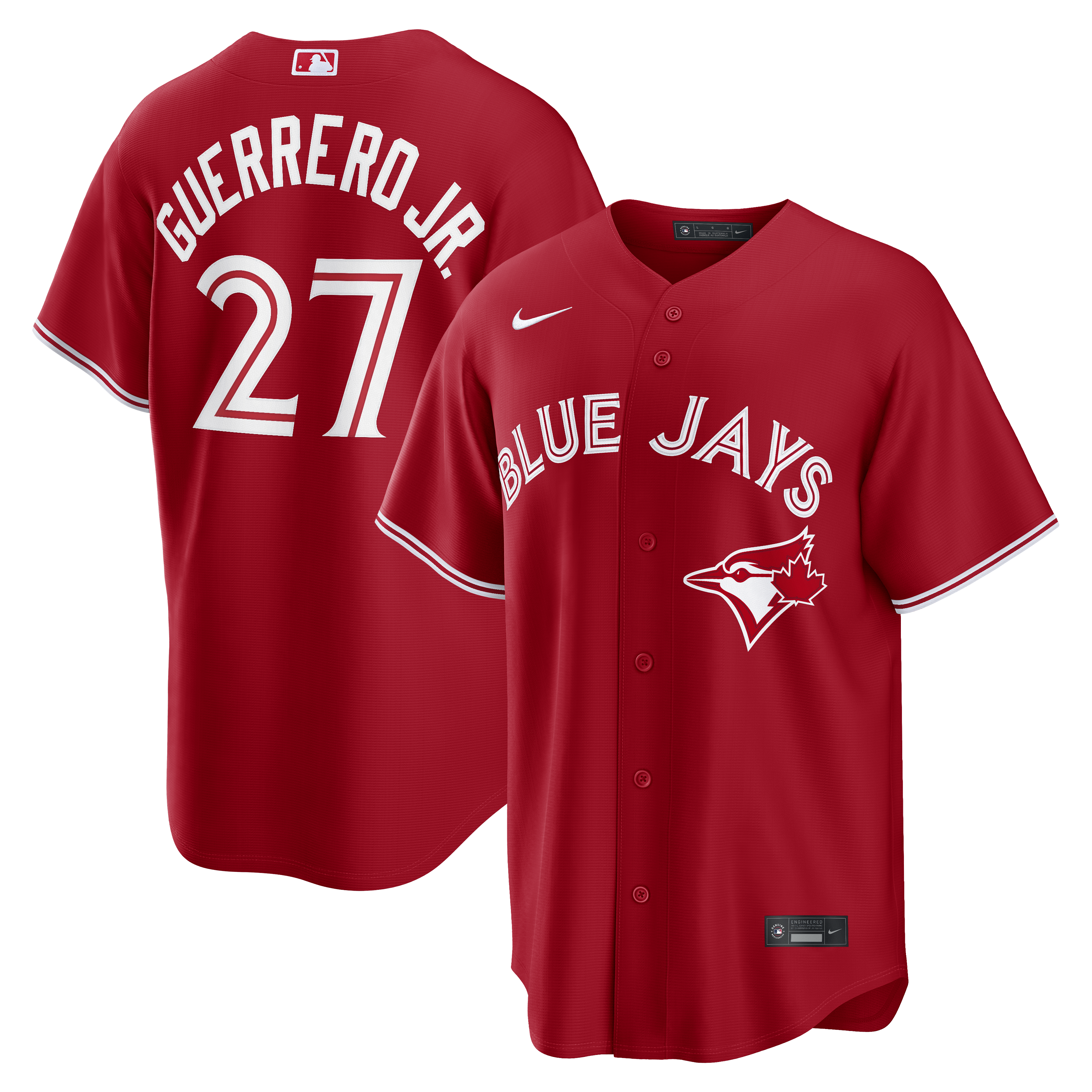Vladimir Guerrero Jr. Toronto Blue Jays Canada Day Replica Jersey - Red | Stitched Baseball Jersey TJS0322
