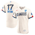 Shohei Ohtani Los Angeles Dodgers City Connect Sponsor Patch Jersey - Cream | Stitched Baseball Jersey TJS0488