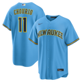 Jackson Chourio Milwaukee Brewers Road Replica Jersey - Light Blue | Stitched Baseball Jersey TJS0500