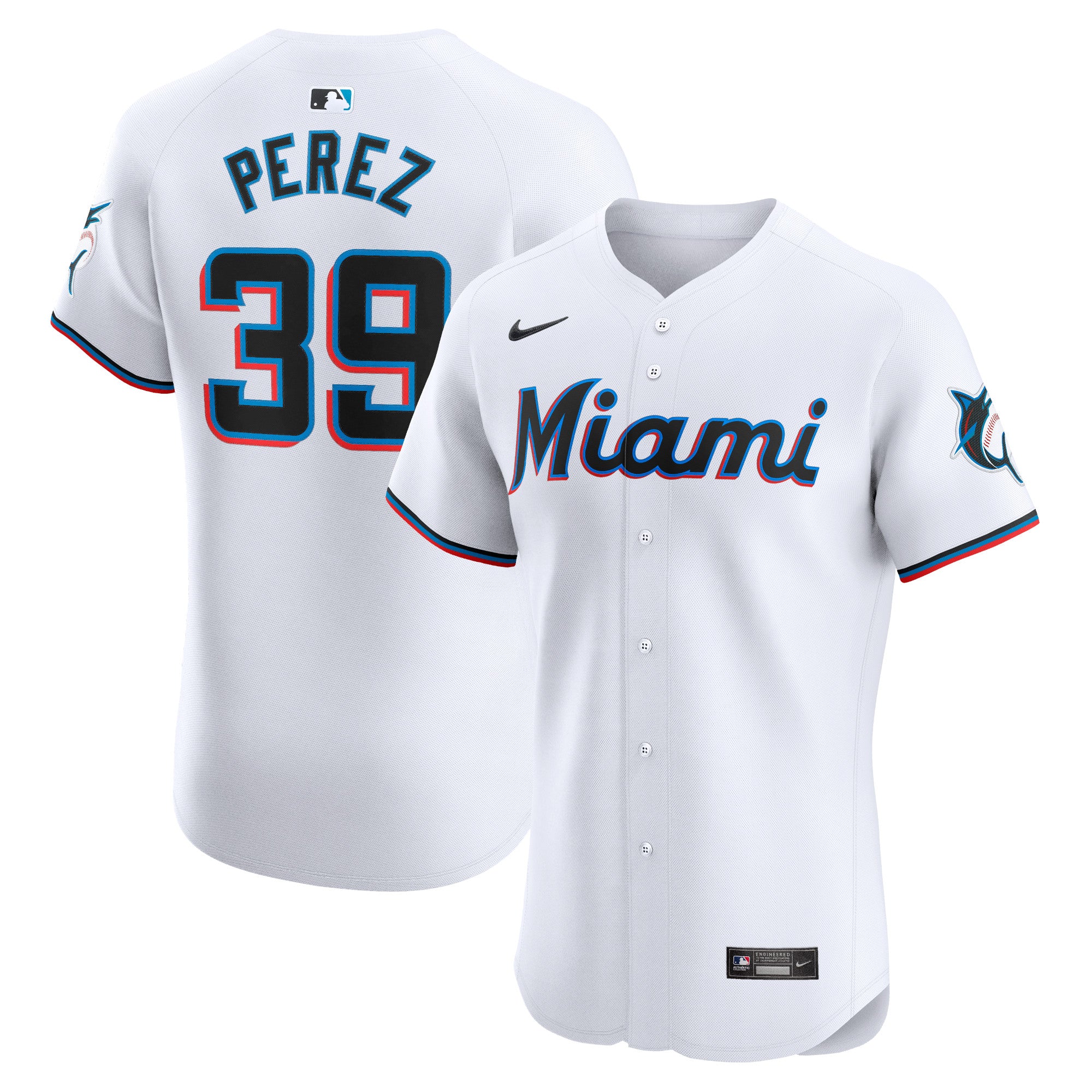 Eury Perez Miami Marlins Home Elite Player Jersey - White | Stitched Baseball Jersey TJS0418
