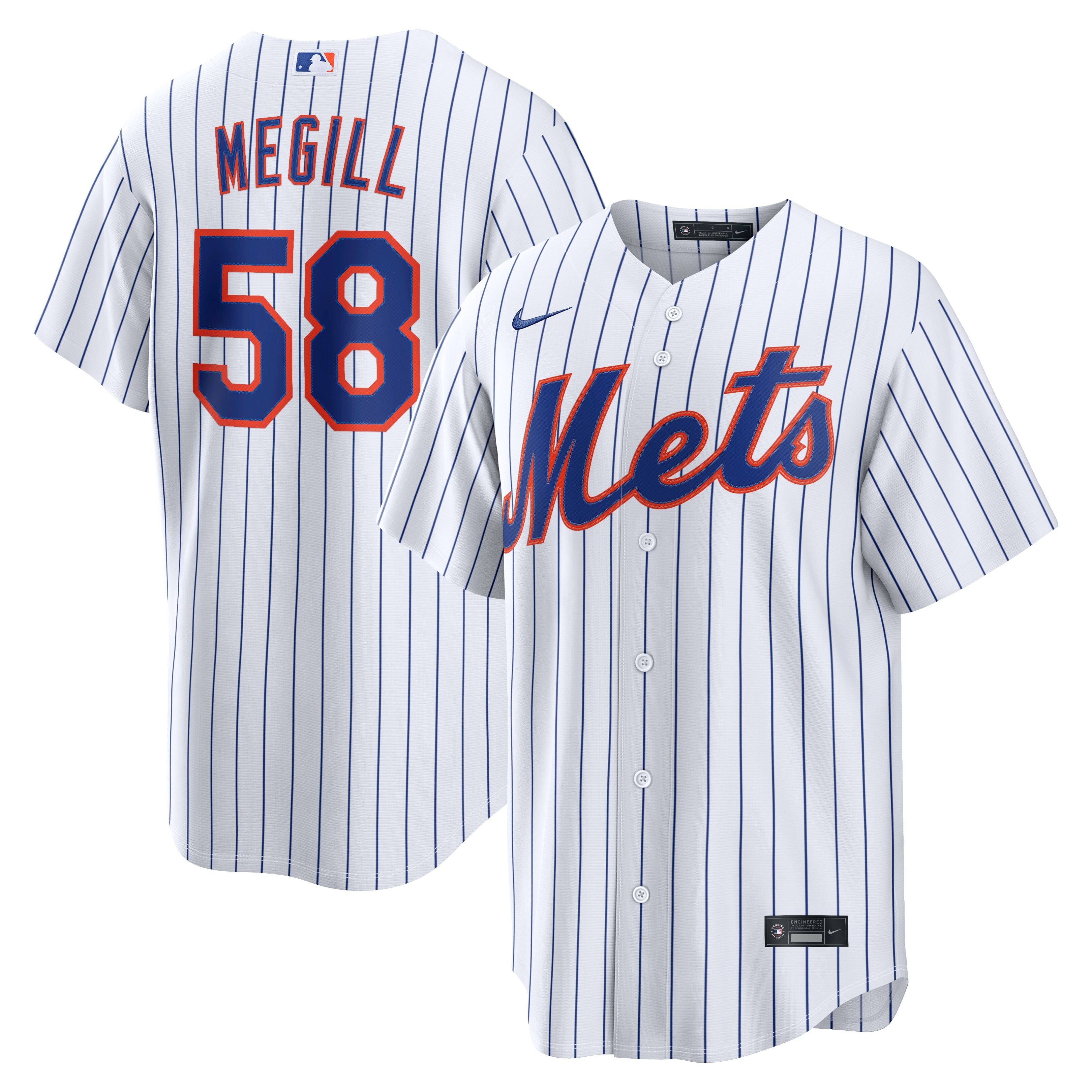 Tylor Megill New York Mets Home Replica Jersey - White | Stitched Baseball Jersey TJS0363