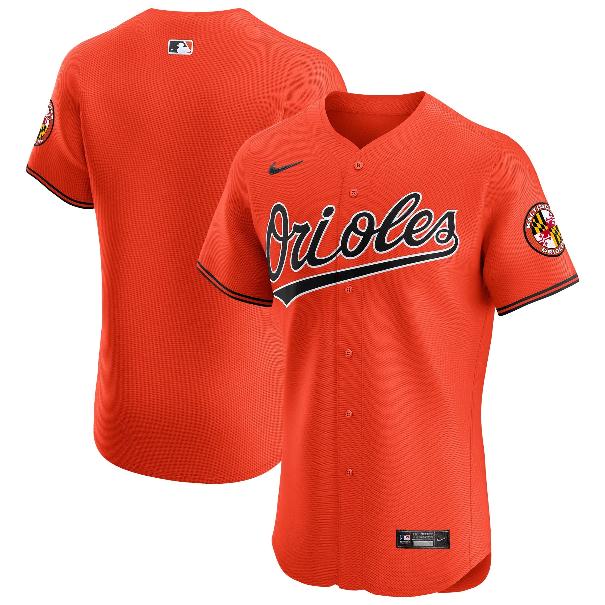 Baltimore Orioles Alternate Vapor Premier Elite Patch Jersey - Orange | Stitched Baseball Jersey TJS0320