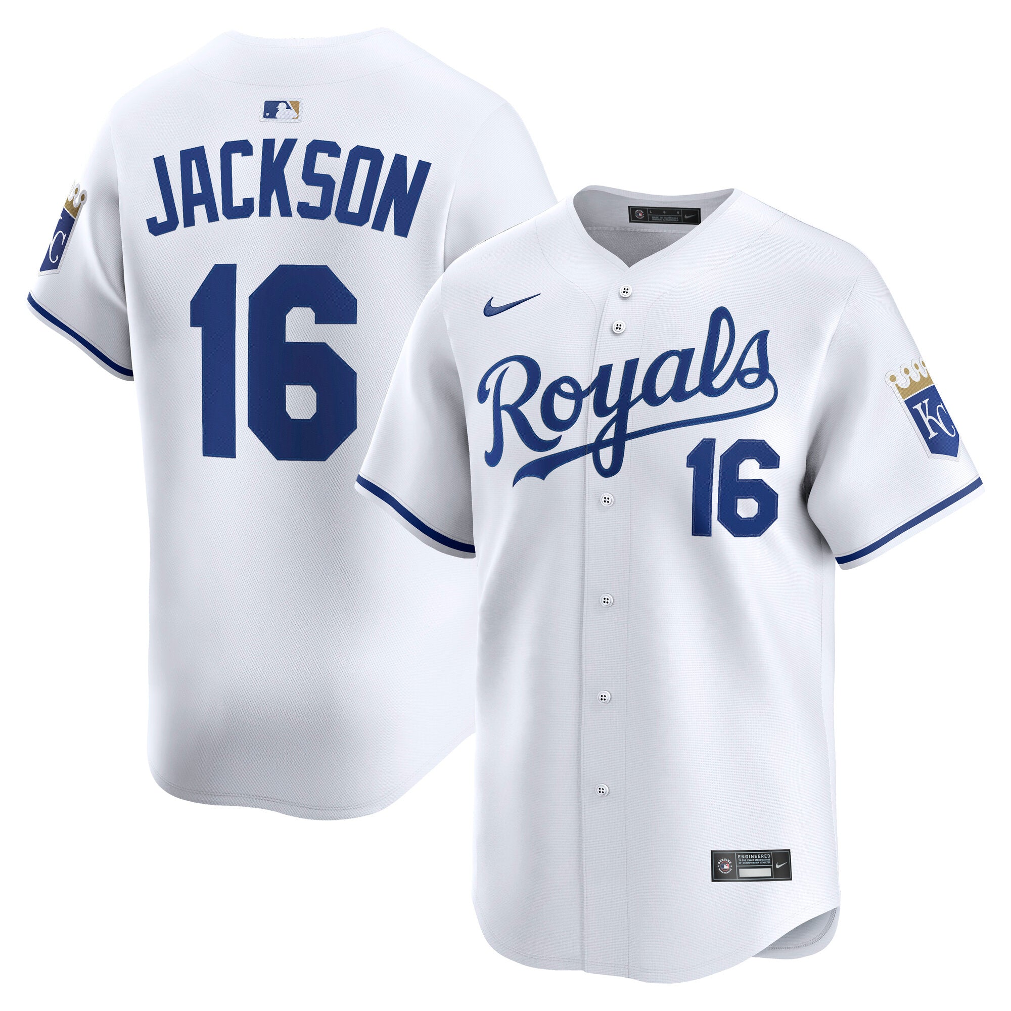 Bo Jackson Kansas City Royals Home Limited Player Jersey - White | Stitched Baseball Jersey TJS0332