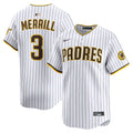 Jackson Merrill San Diego Padres Home Limited Player Jersey - White | Stitched Baseball Jersey TJS0493