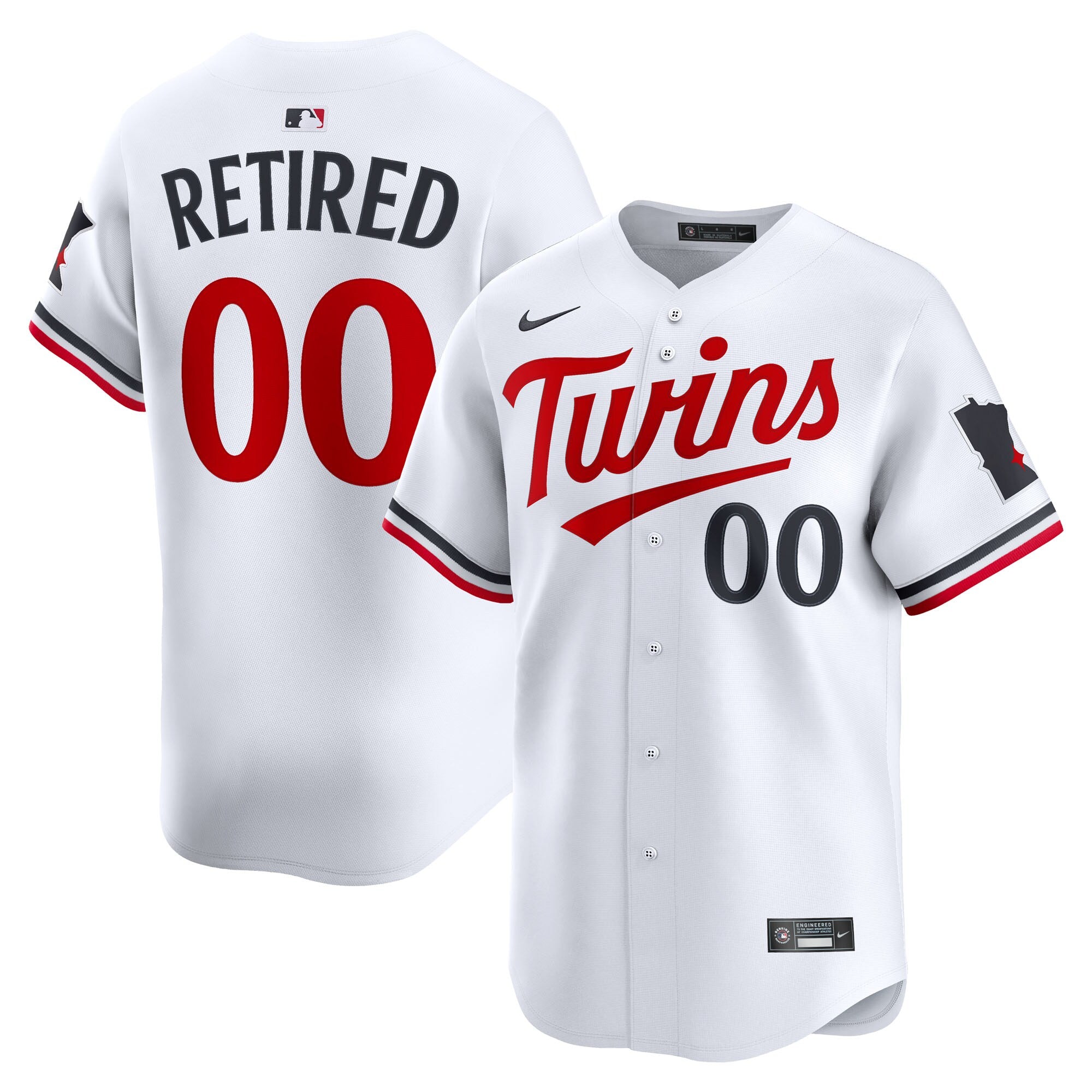 Minnesota Twins Home Limited Pick-A-Player Retired Roster Jersey - White | Stitched Baseball Jersey TJS0465