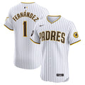 Tony Fern�ndez San Diego Padres Home Elite Sponsor Patch Player Jersey - White | Stitched Baseball Jersey TJS0473