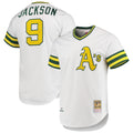Reggie Jackson Athletics M & N 1972 Cooperstown Collection Jersey - White | Stitched Baseball Jersey TJS0323