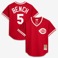 Johnny Bench Cincinnati Reds M & N Batting Practice Jersey - Scarlet | Stitched Baseball Jersey TJS0310