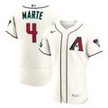 Ketel Marte Arizona Diamondbacks Home Sponsor Patch Jersey - Cream | Stitched Baseball Jersey TJS0448