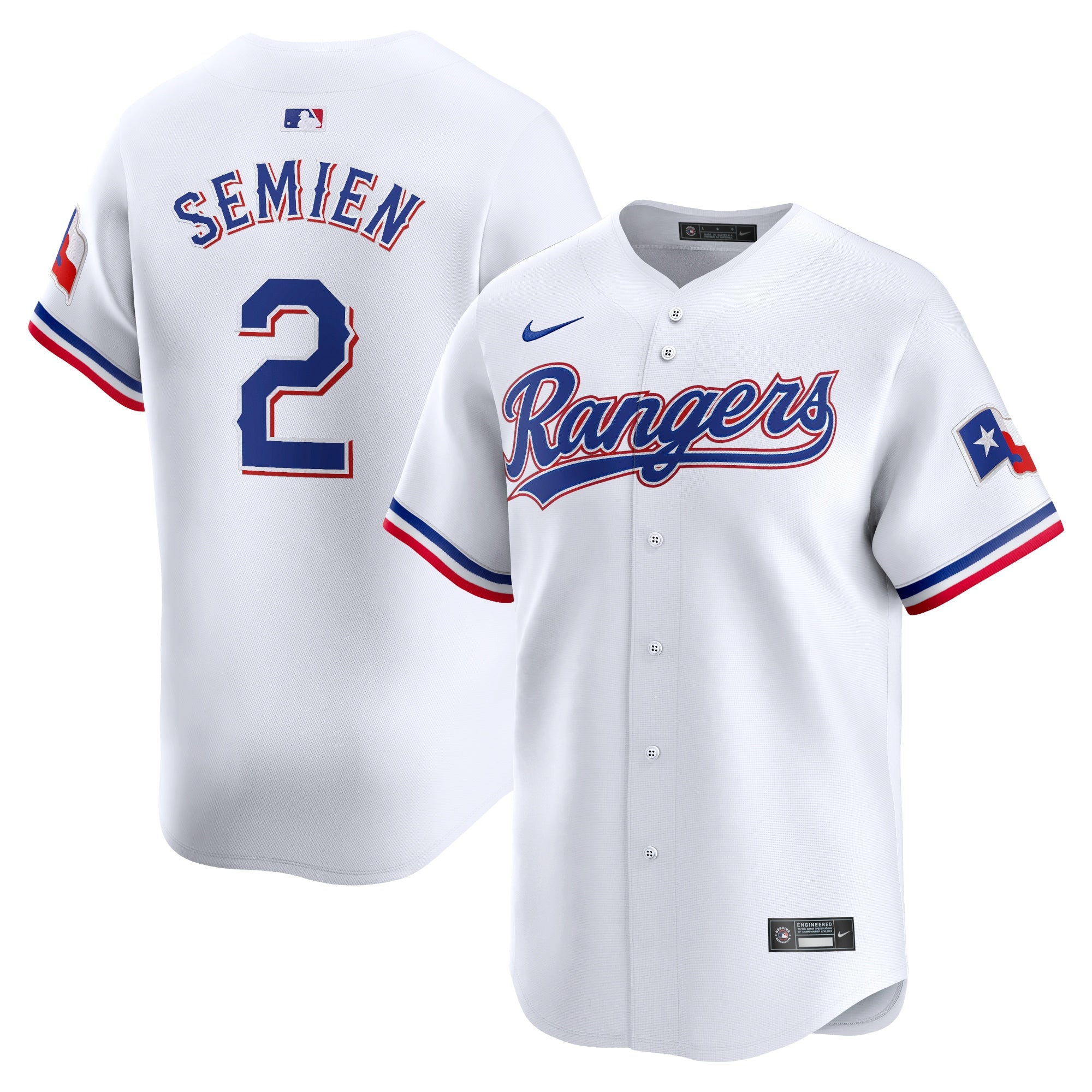 Marcus Semien Texas Rangers Home Limited Player Jersey - White | Stitched Baseball Jersey TJS0411