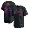 Juan Soto New York Mets Alternate Limited Jersey - Black | Stitched Baseball Jersey TJS0442